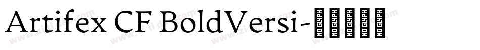 Artifex CF BoldVersi字体转换